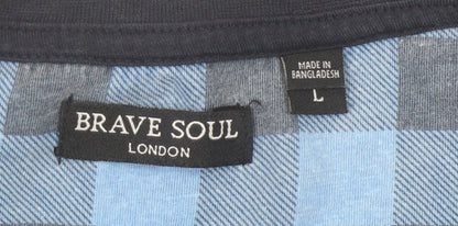 Mens UK Size L Brave Soul Blue  T-Shirt