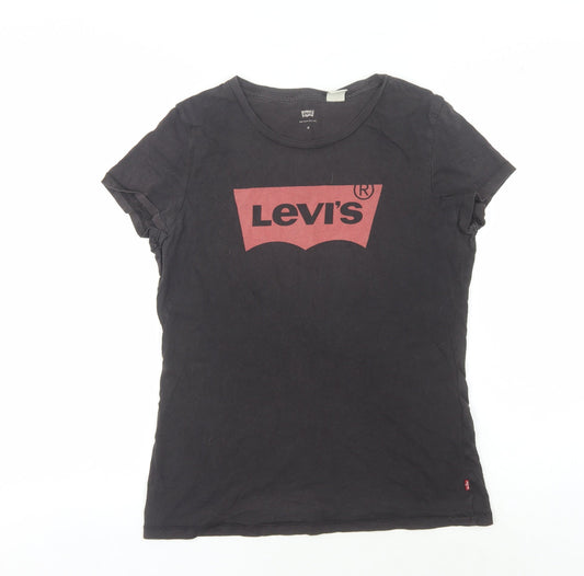 Womens UK Size M Levi's Black Basic T-Shirt