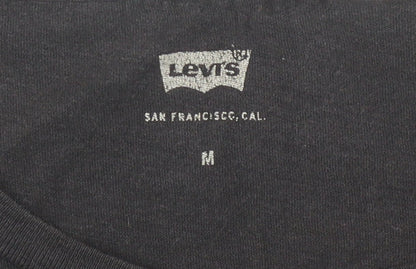 Womens UK Size M Levi's Black Basic T-Shirt