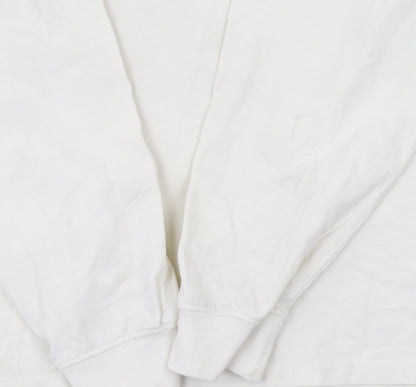 Cotton Traders Men's Beige Long Sleeve Polo 2XL