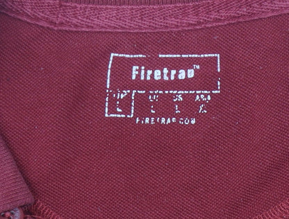 Firetrap Men's Red Polo Shirt, Size L, Short Sleeve
