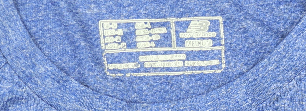 New Balance Blue Unisex T-Shirt, M, Activewear Essential