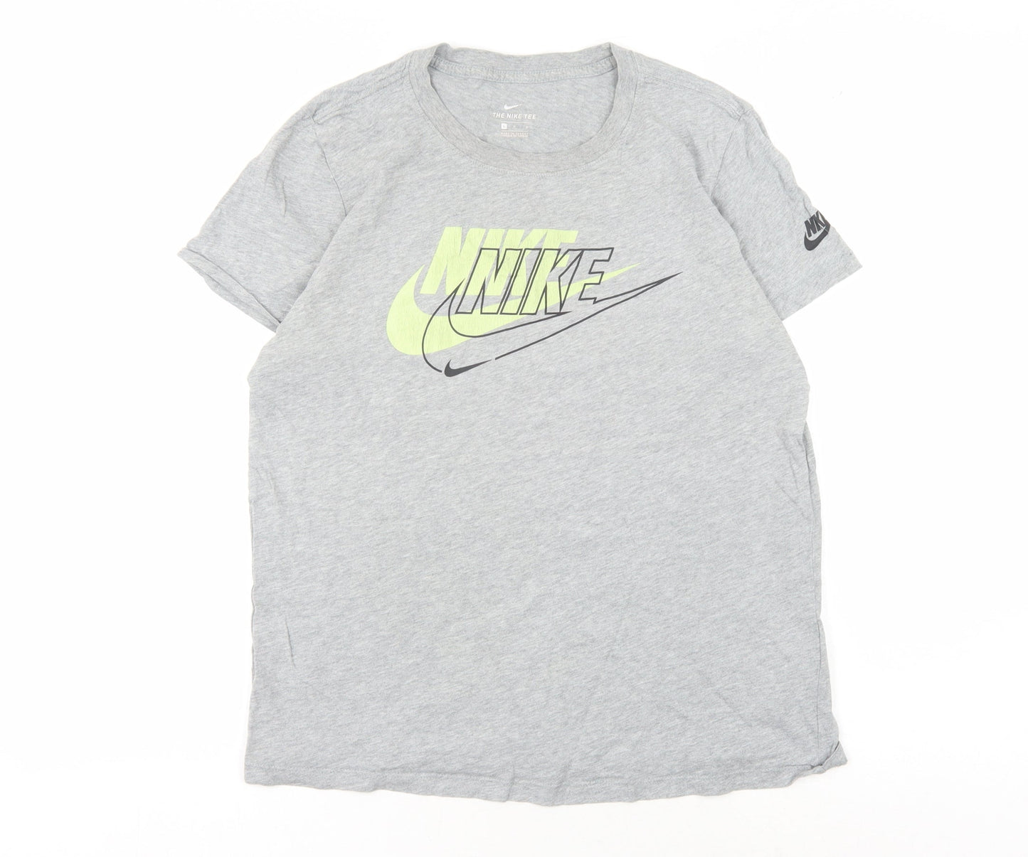 Nike Men's Grey Logo T-Shirt L - Graphic Print