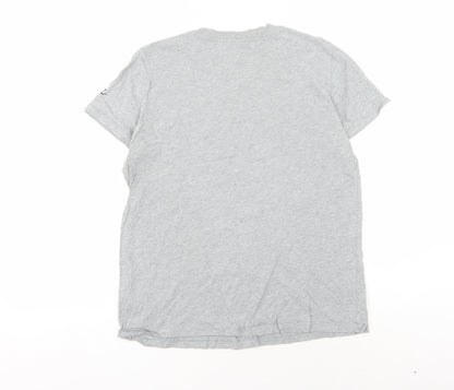 Nike Men's Grey Logo T-Shirt L - Graphic Print