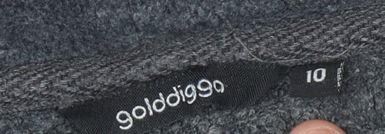 Golddigga Women's Grey Pullover Hoodie Size 10