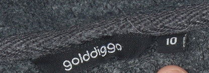 Golddigga Women's Grey Pullover Hoodie Size 10