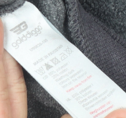 Golddigga Women's Grey Pullover Hoodie Size 10