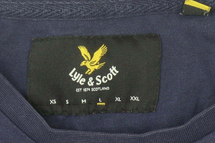 Lyle & Scott Men's Blue Crew Neck T-Shirt, Size L