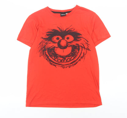 Unisex Adults UK Size M Disney Red Basic T-Shirt