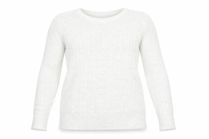 Womens UK Size 14 Maine White Pullover Jumper