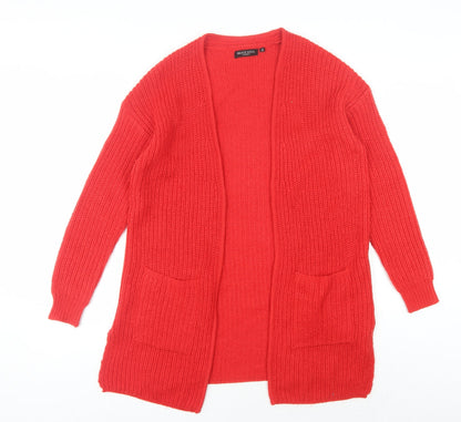 Womens UK Size S Brave Soul Red Cardigan Jumper