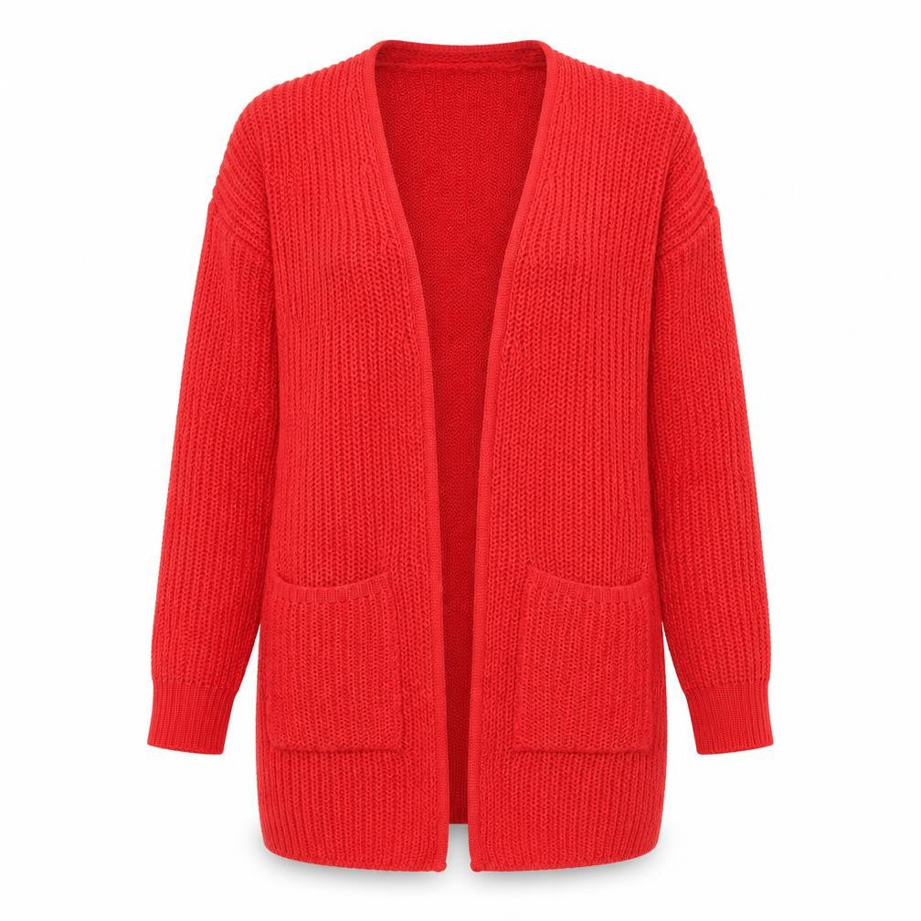 Womens UK Size S Brave Soul Red Cardigan Jumper