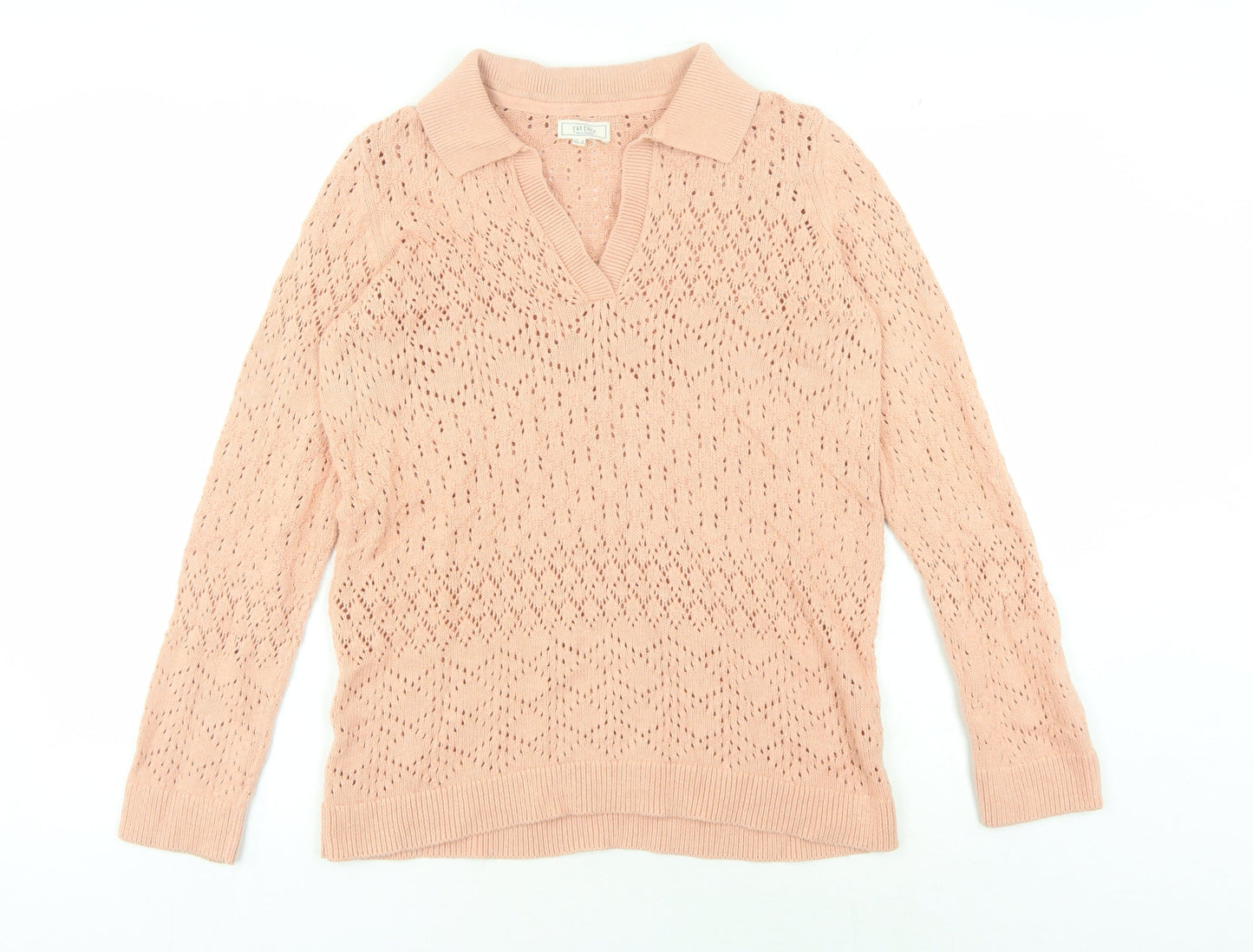 Womens UK Size 10 Fat Face Pink Pullover Jumper