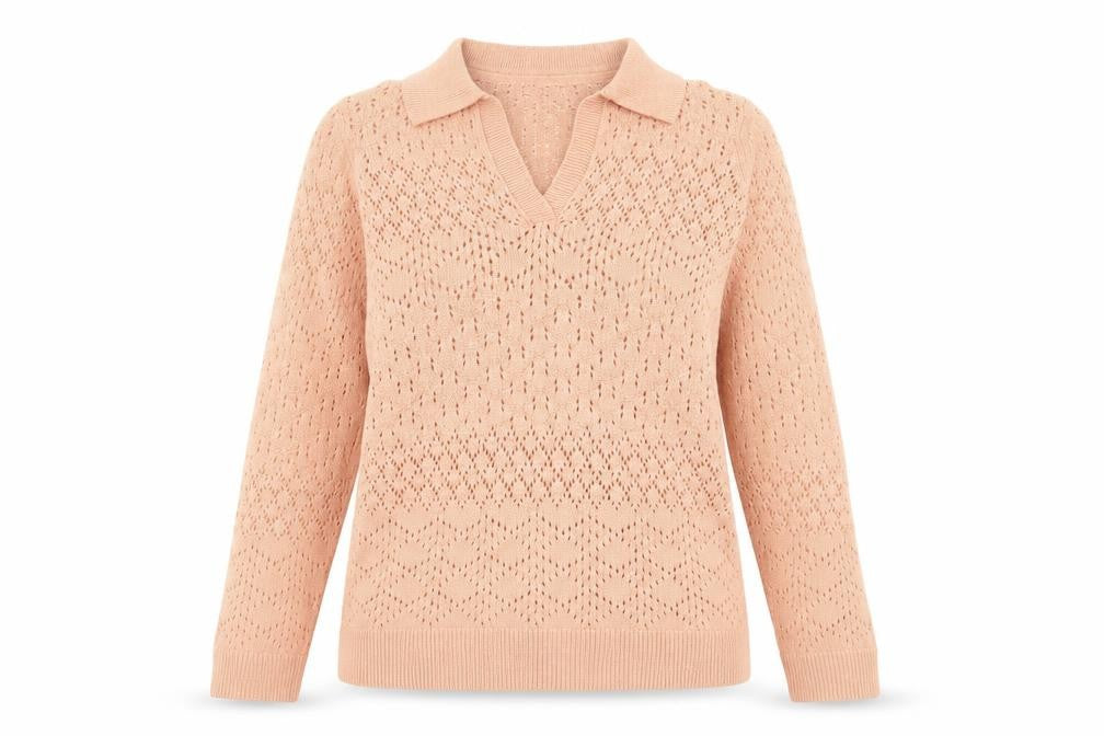 FatFace Women’s Pink Collared Pullover Jumper Size 10