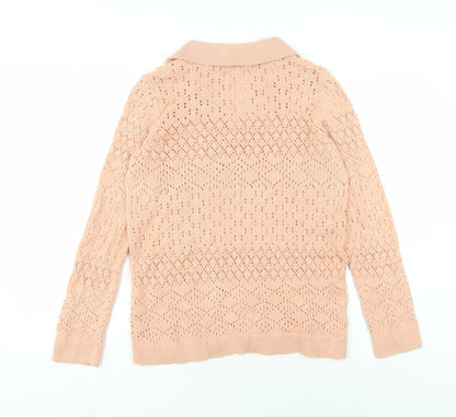 Womens UK Size 10 Fat Face Pink Pullover Jumper