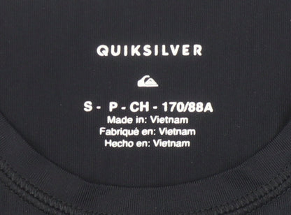Quiksilver Men's Black T-Shirt, Size S, Solid Pullover