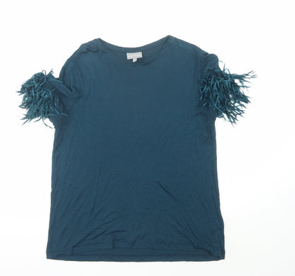 Womens UK Size 8 Oliver Bonas Blue Basic T-Shirt
