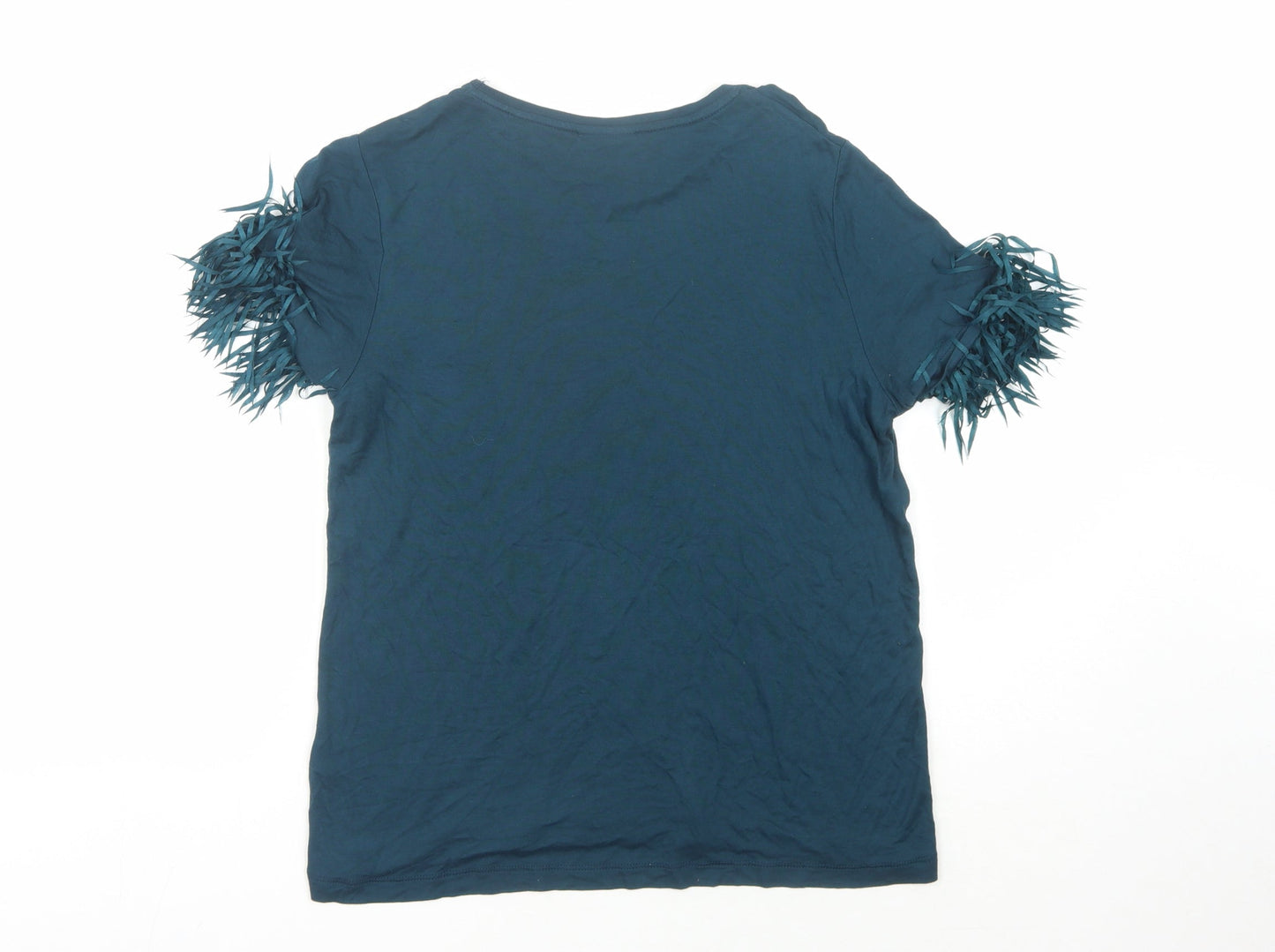 Womens UK Size 8 Oliver Bonas Blue Basic T-Shirt
