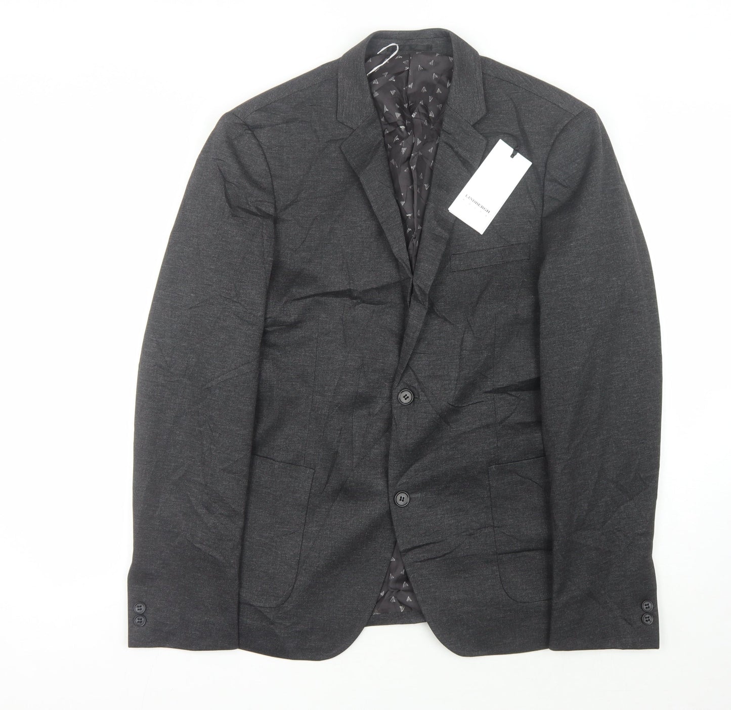 Lindbergh Men's Grey Blazer UK 40R Single-Breasted