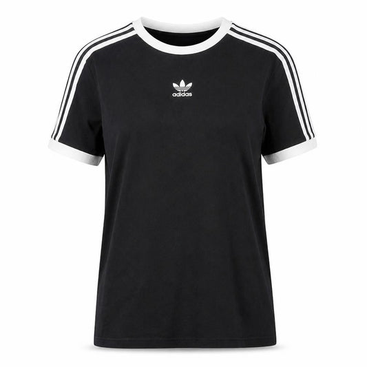 Front view of Adidas Women's Black T-Shirt, size 10, Basic Style