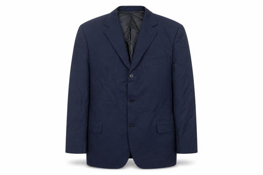 Eddy Taylor Mens Blue Wool Suit Jacket Size 42R