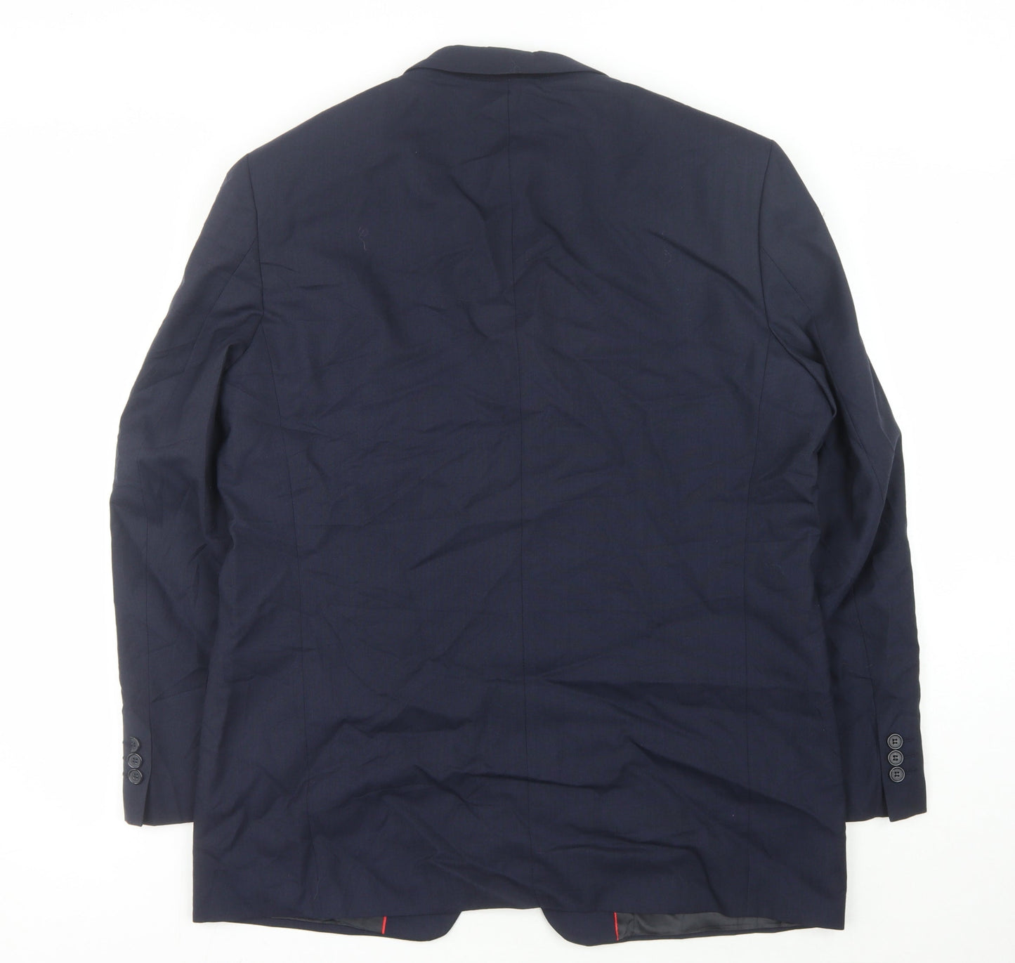 Eddy Taylor Mens Blue Wool Suit Jacket Size 42R