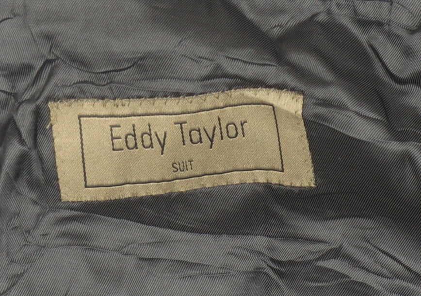 Eddy Taylor Mens Blue Wool Suit Jacket Size 42R