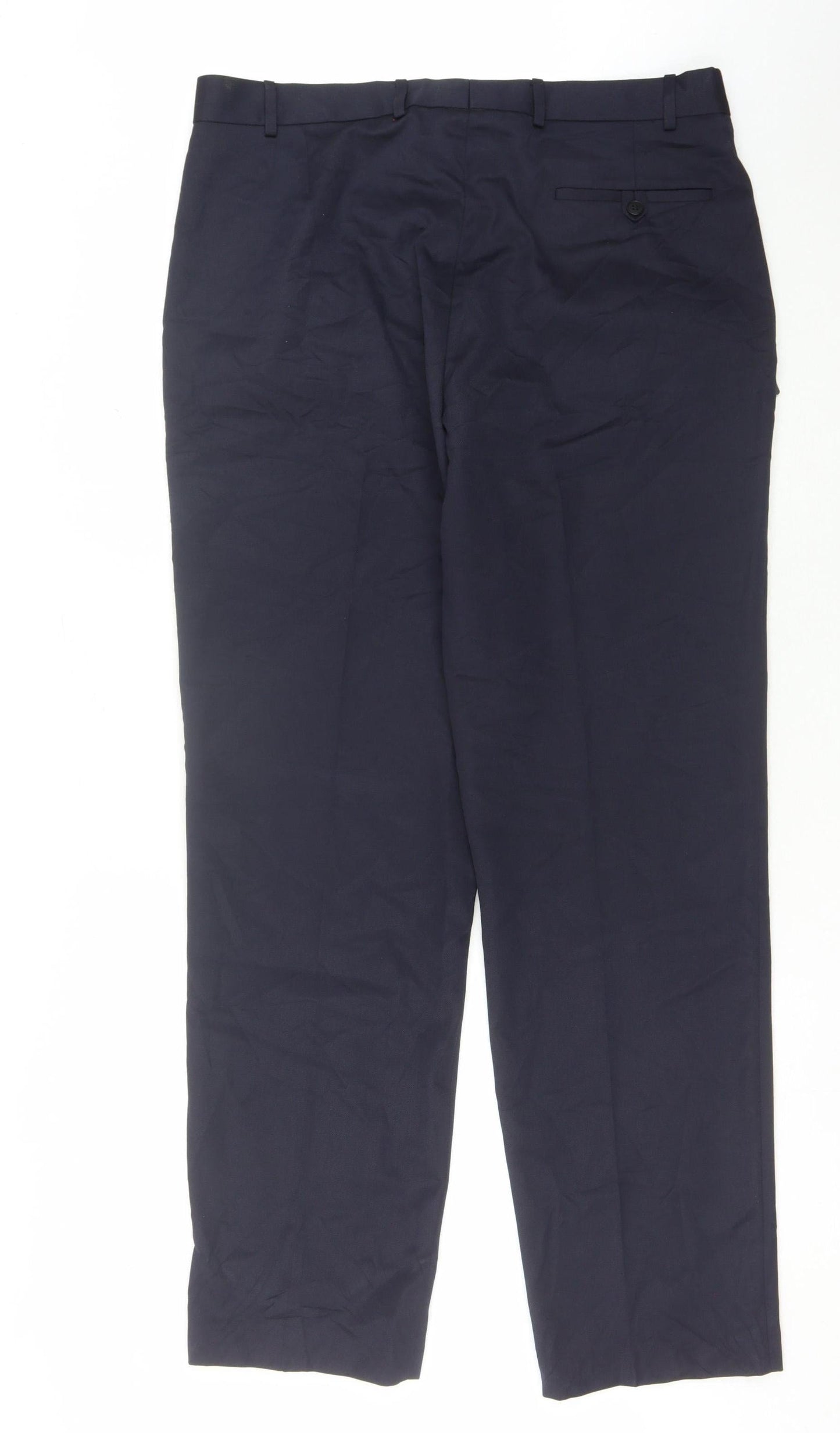 Brook Taverner Men's Blue Trousers, Size 38 W, Business Casual