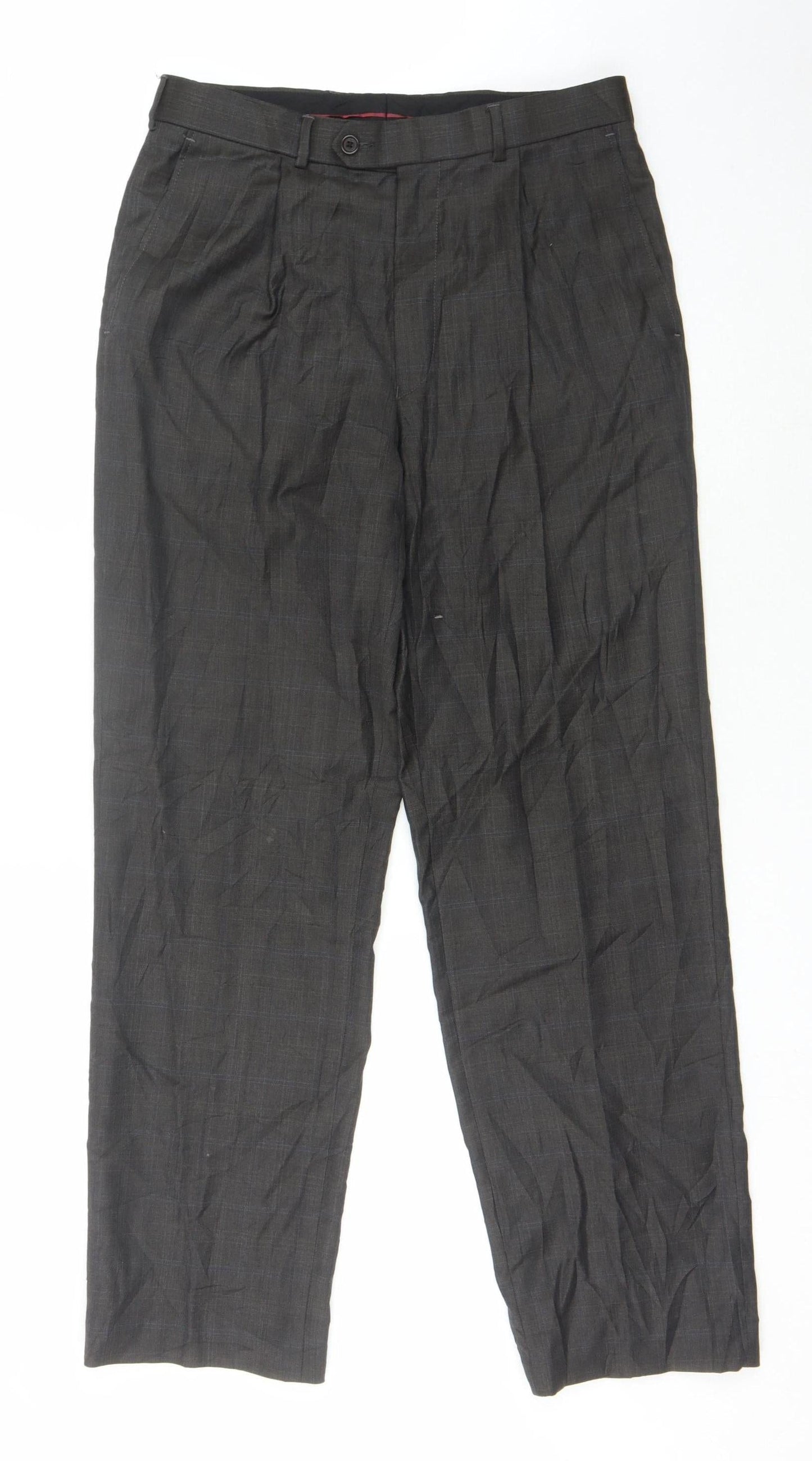 Marks and Spencer Men's Black Wool Dress Pants