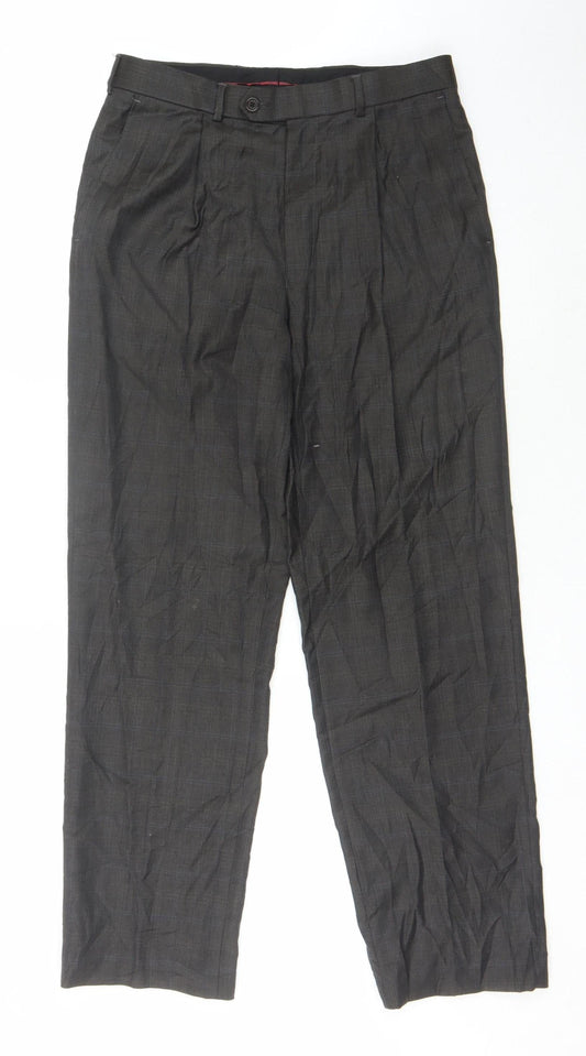 Marks and Spencer Men's Black Wool Dress Pants