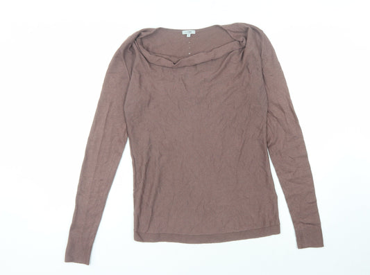 Jigsaw Women’s Brown Cowl Neck Knit Jumper - Size S