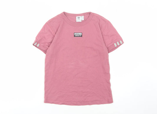 Womens UK Size XS adidas Pink Basic T-Shirt