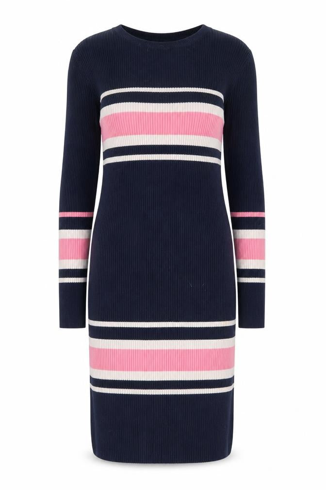 Vila Women's Multicoloured Striped Jumper Dress, M