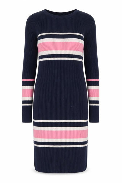 Vila Women's Multicoloured Striped Jumper Dress, M