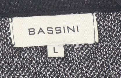 Bassini Women's Black Geometric Knit Jumper L