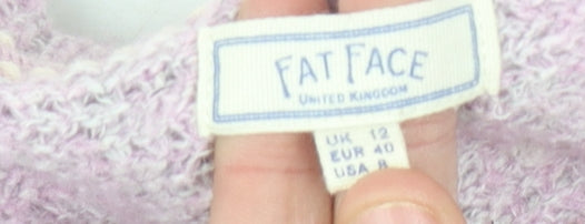 Womens UK Size 12 Fat Face Pink Pullover Jumper