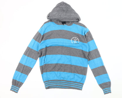 Mens UK Size M JACK & JONES Blue Pullover Hoodie
