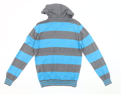 Mens UK Size M JACK & JONES Blue Pullover Hoodie