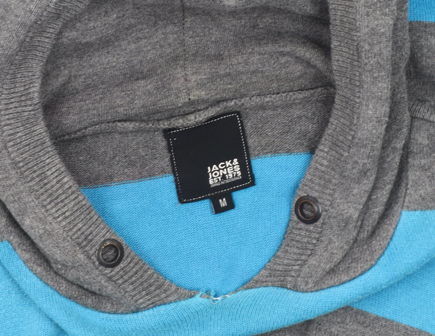 Mens UK Size M JACK & JONES Blue Pullover Hoodie