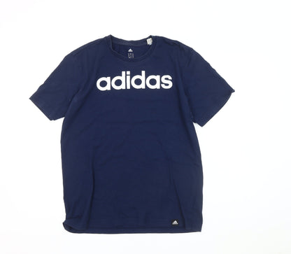 Adidas Men's Blue Logo T-Shirt M Regular Fit