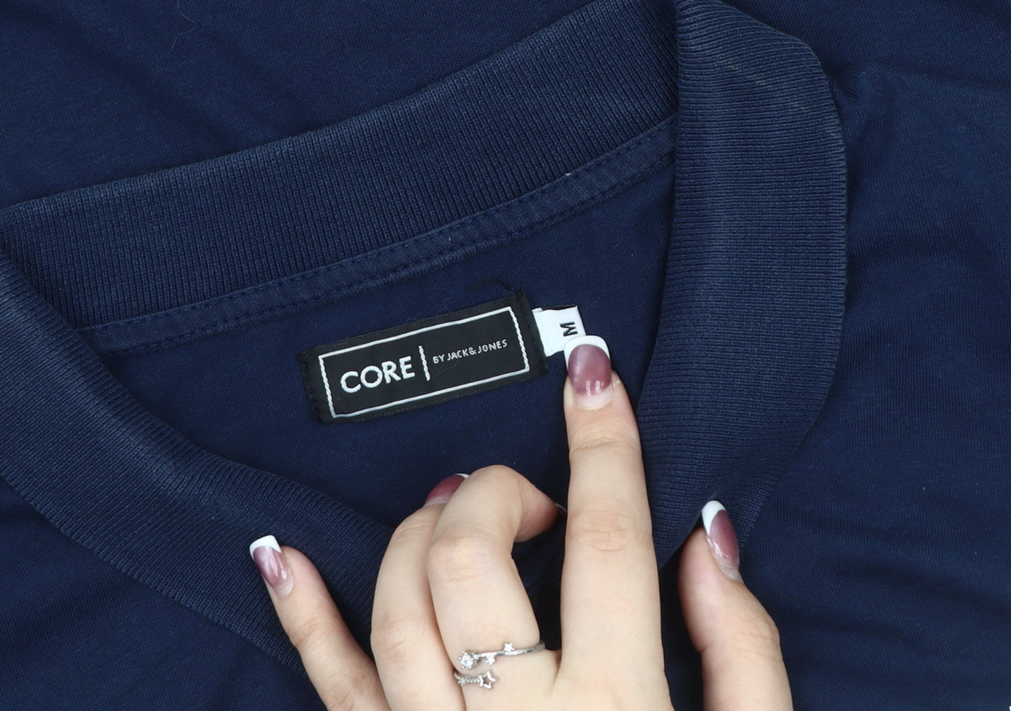 Jack & Jones Men’s Blue Striped Polo, Size M