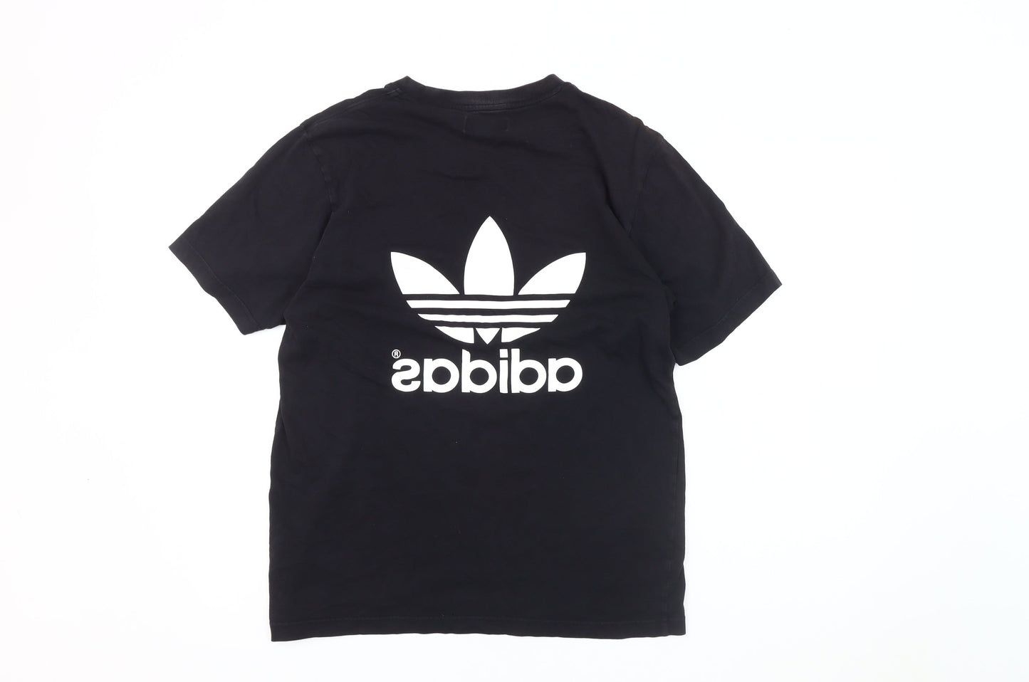 Adidas Men's Black Graphic Print T-Shirt - Medium