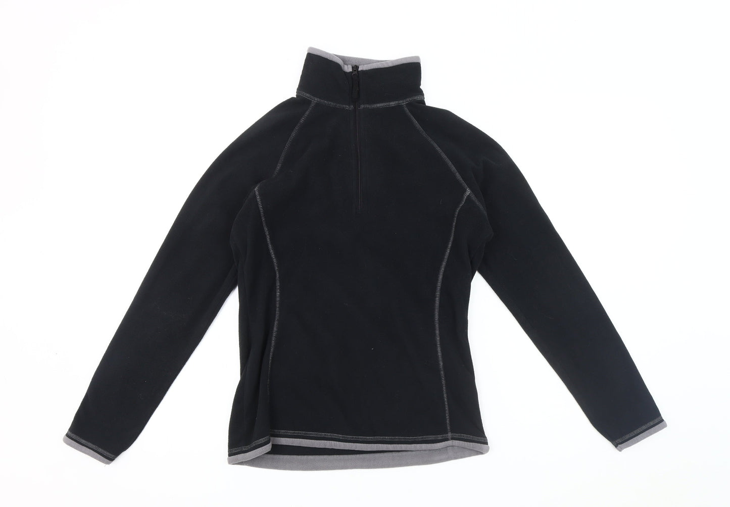 Womens UK Size 8 Mountain Warehouse Black Full Zip Sweatshirt