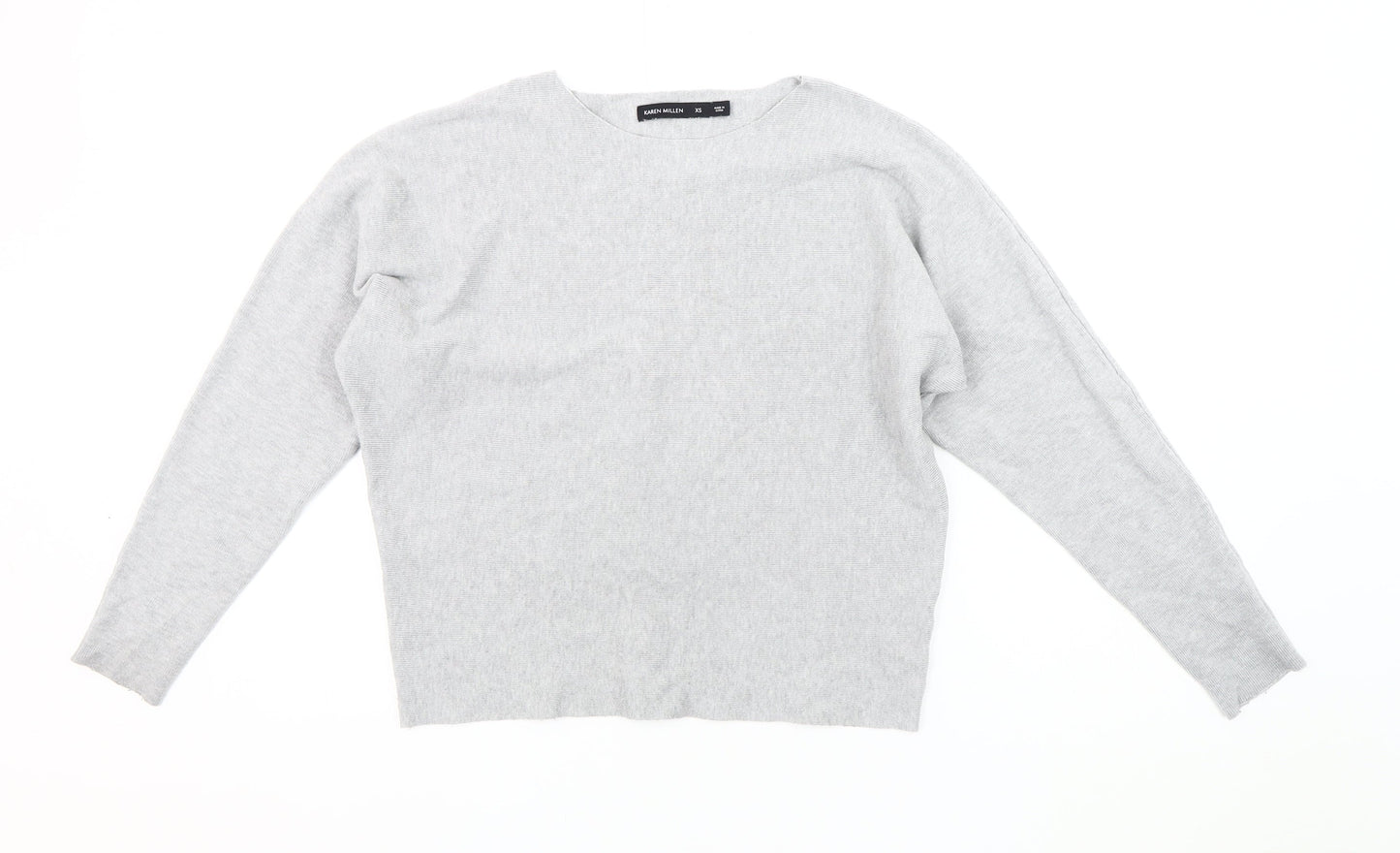 Karen Millen Women's Grey Boat Neck Pullover Jumper XS
