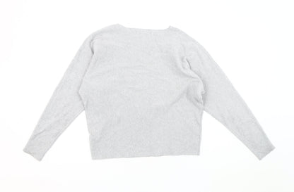 Karen Millen Women's Grey Boat Neck Pullover Jumper XS