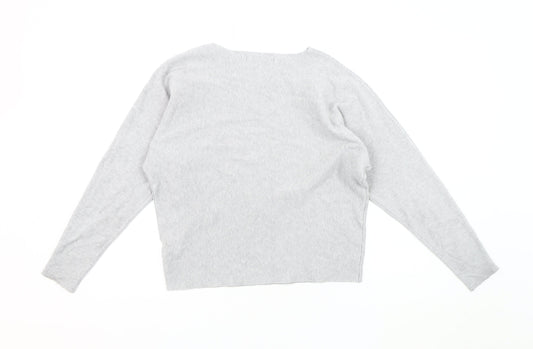 Karen Millen Women's Grey Boat Neck Pullover Jumper XS