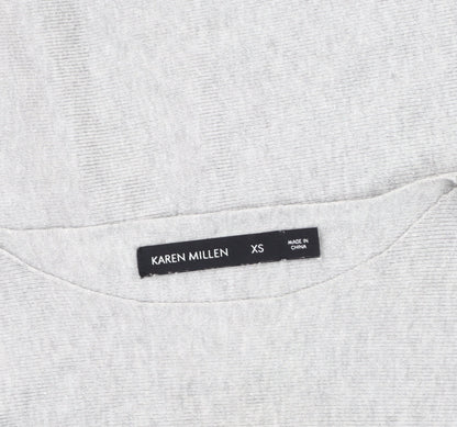 Karen Millen Women's Grey Boat Neck Pullover Jumper XS