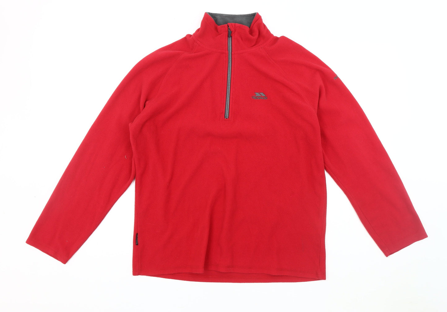 Trespass Mens Red Fleece Pullover Sweatshirt L