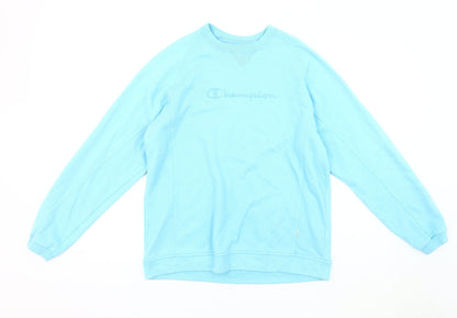Mens UK Size M Champion Blue Pullover Sweatshirt