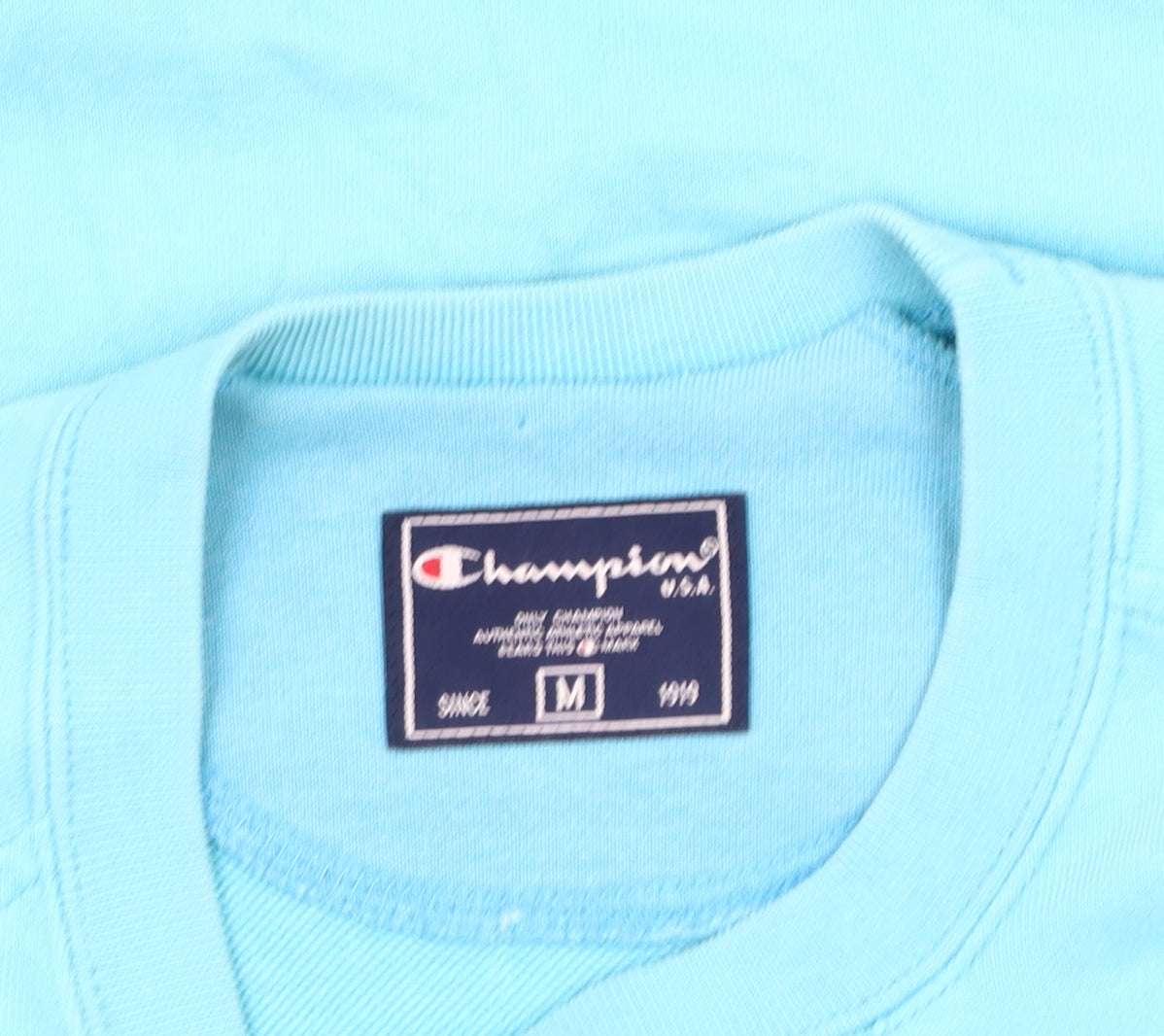 Mens UK Size M Champion Blue Pullover Sweatshirt